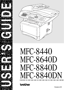 Manual Brother MFC-8640D Multifunctional Printer