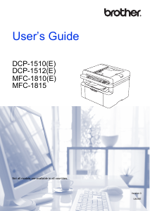 Manual Brother DCP-1512R Multifunctional Printer
