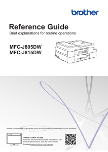 Manual Brother MFC-J805DW(XL) Multifunctional Printer