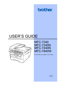 Manual Brother MFC-7340 Multifunctional Printer