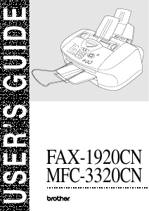 Manual Brother FAX-1920CN Multifunctional Printer