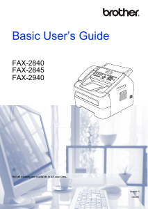 Manual Brother FAX-2940R Multifunctional Printer