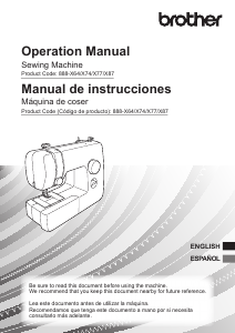 Manual de uso Brother SM1704 Máquina de coser