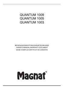 Руководство Magnat Quantum 1003 Динамики