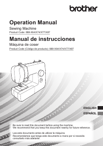 Manual de uso Brother JX1420 Máquina de coser