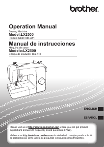 Manual de uso Brother LX2500 Máquina de coser