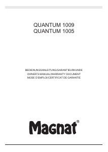说明书 MagnatQuantum 1005扬声器