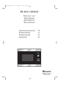 Bruksanvisning Husqvarna-Electrolux QN4035W Mikrovågsugn