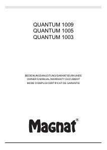 Руководство Magnat Quantum 1009 Динамики