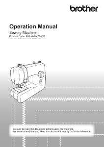 Manual Brother JA20 Sewing Machine