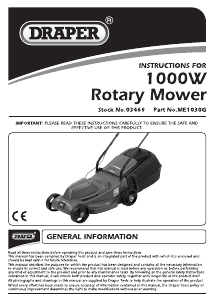 Manual Draper ME1030G Lawn Mower