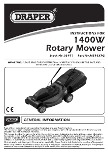 Manual Draper ME1437G Lawn Mower