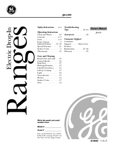 Manual GE JDS26BW4AD Range