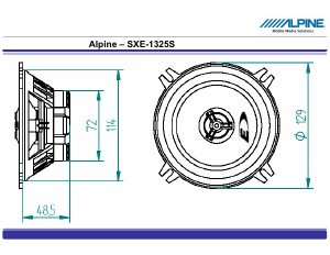 Brugsanvisning Alpine SXE-1325S Bil højtaler