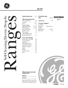 Manual GE JDP36BW5AD Range