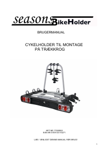 Brugsanvisning Seasons 17500955 Cykelholder