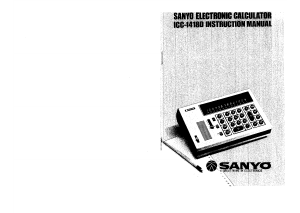 Manual Sanyo ICC-1418D Calculator