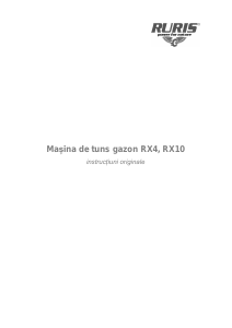 Manual Ruris RX10 Mașină de tuns iarbă