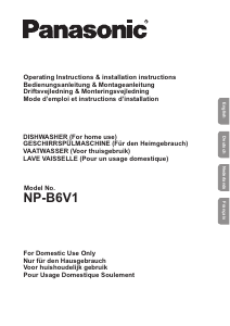 Bedienungsanleitung Panasonic NP-B6V1 Geschirrspüler