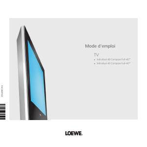 Mode d’emploi Loewe Individual 40 Téléviseur LCD