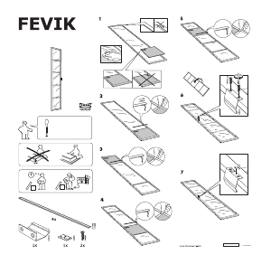 Manual IKEA FEVIK Uşă dulap
