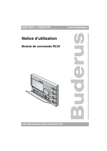 Mode d’emploi Buderus RC30 Thermostat