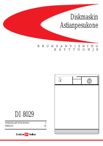 Bruksanvisning ElektroHelios DI8029 Diskmaskin