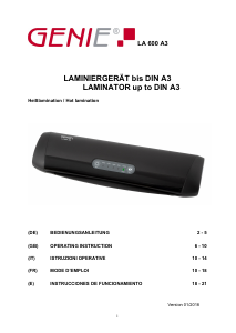 Manual Genie LA 600 A3 Laminator