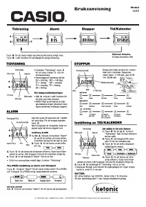 Bruksanvisning Casio Collection F-105W-1AWYEF Armbandsur