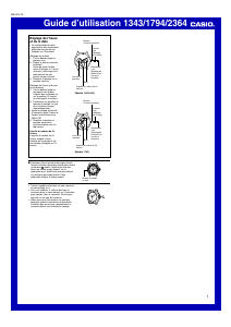 Mode d’emploi Casio Collection LTP-2069D-2AVEF Montre