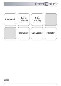 Manual ElektroHelios DI8526 Dishwasher