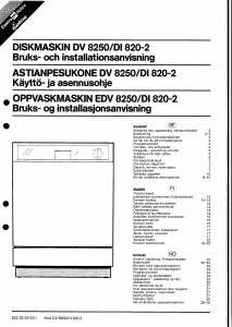 Bruksanvisning ElektroHelios DV8250 Diskmaskin