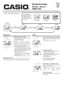 Bruksanvisning Casio Collection W-201-1AVEF Armbandsur