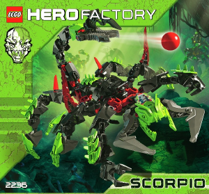 Bruksanvisning Lego set 2236 Hero Factory Scorpio