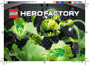 Rokasgrāmata Lego set 6201 Hero Factory Toxic reapa
