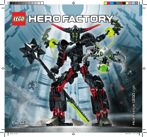 Bruksanvisning Lego set 6203 Hero Factory Black Phantom