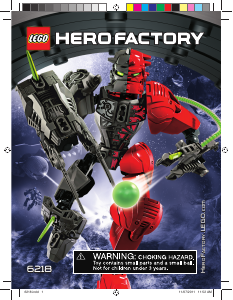 Handleiding Lego set 6218 Hero Factory Splitface