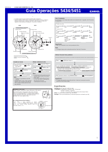 Manual Casio Edifice EFR-556D-1AVUEF Relógio de pulso