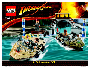 Manual de uso Lego set 7197 Indiana Jones Persecución en el canal