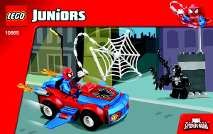 Manuál Lego set 10665 Juniors Pronásledování ve Spidermanově autě