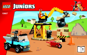 Bruksanvisning Lego set 10667 Juniors Byggeplass