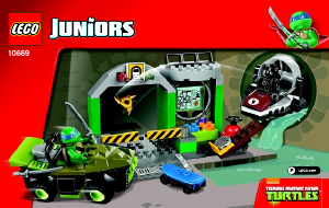 Bruksanvisning Lego set 10669 Juniors Turtles högkvarter