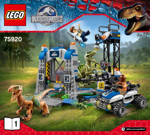 Manual Lego set 75920 Jurassic World Raptor escape