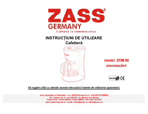 Manual Zass ZCM 02 Aromastar Cafetieră