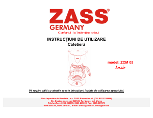 Manual Zass ZCM 05 Basic Cafetieră