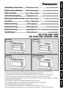 Mode d’emploi Panasonic NE-1846 Micro-onde