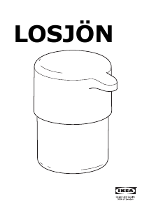 Εγχειρίδιο IKEA LOSJON Δοχείο υγρού σαπουνιού