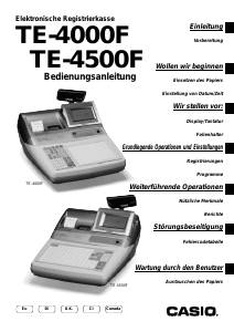 Bedienungsanleitung Casio TE-4000F Registrierkasse