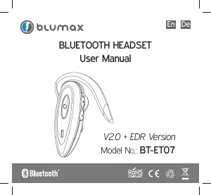 Manual Blumax BT-ET07 Headset