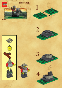 Manual Lego set 4801 Knights Kingdom Defence archer